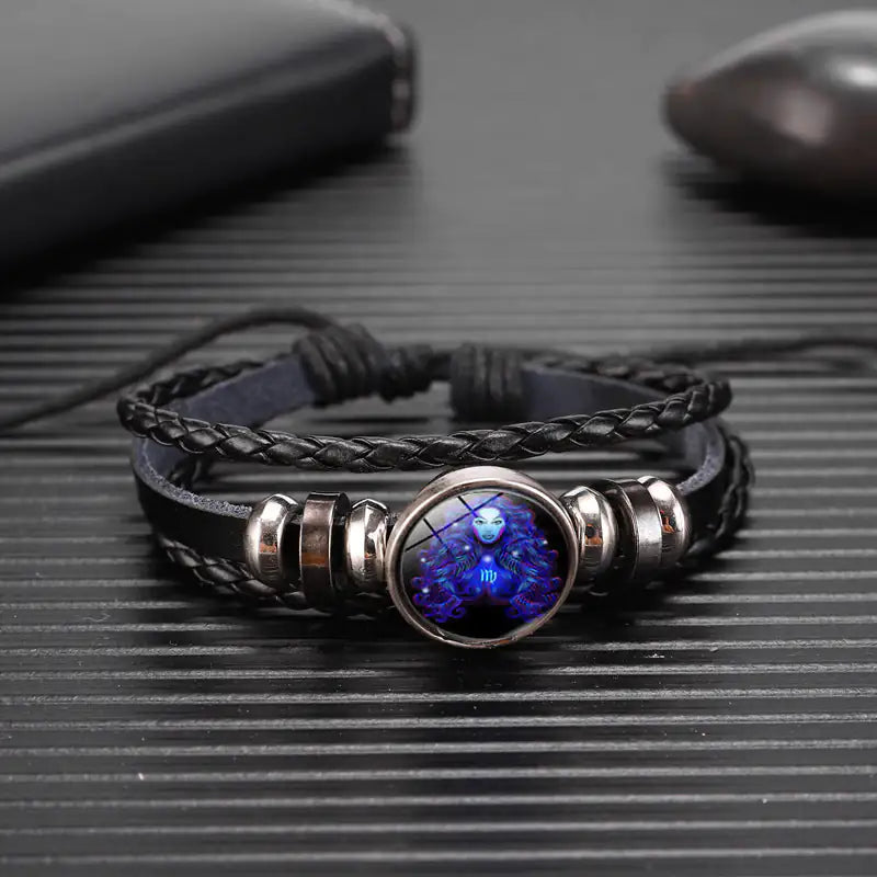 Zodiac Constellation Bracelet Braided Design Bracelet For Men Women Kids