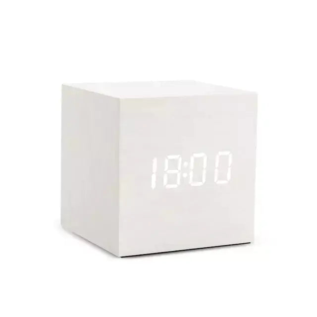 Alarm Clock LED Wooden Watch