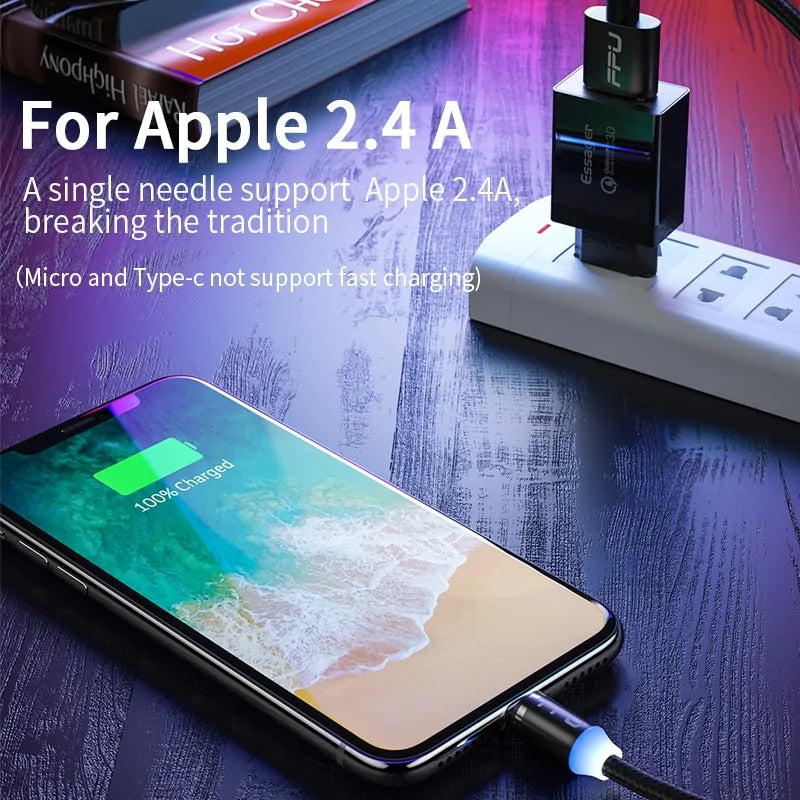 1m  2m 3m pack Micro USB LED Charging Cable