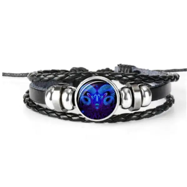 Zodiac Constellation Bracelet Braided Design Bracelet For Men Women Kids