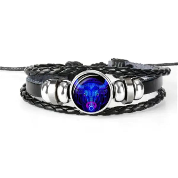 Zodiac Constellation Bracelet Braided Design Bracelet For Men Women Kids