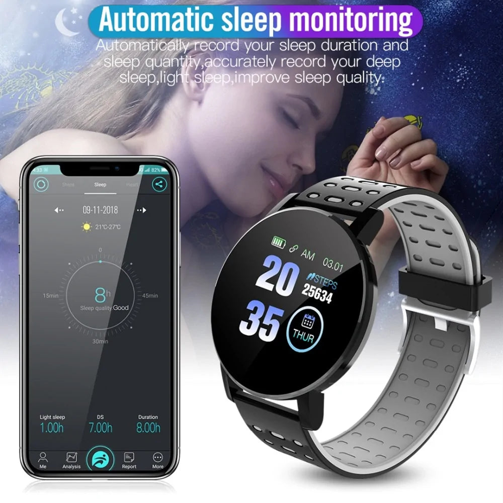 2021 Bluetooth Smart Watch with Blood Pressure Monitoring for Android iOS Smartphones