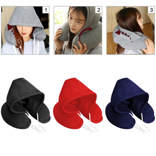 Hooded Travel Neck Pillow